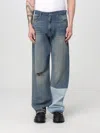 Mm6 Maison Margiela Grey Blue Denim Five Pocket Jeans In Grau