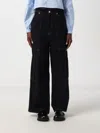 Mm6 Maison Margiela Wide Leg High Waist Jeans With Contrast Stitching In Black