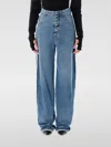 Mm6 Maison Margiela Mm6 By Maison Margiela Reversed Denim Band Jeans In Blue