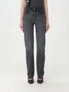 Mm6 Maison Margiela Denim Trousers With Belt Loops And Contrast Patch In Blue