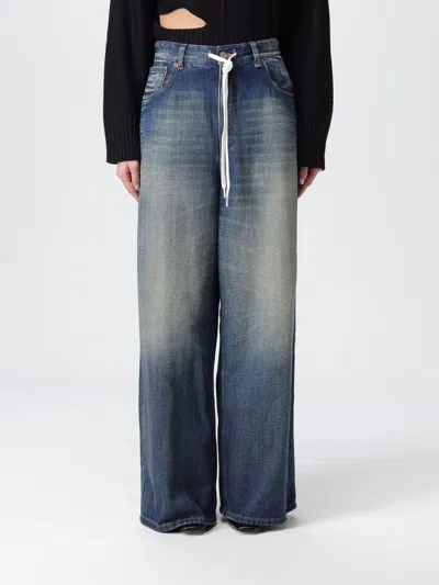 MM6 MAISON MARGIELA JEANS MM6 MAISON MARGIELA WOMAN COLOR GNAWED BLUE,H28876011