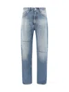 Mm6 Maison Margiela Straight Leg Cotton Jeans In Navy