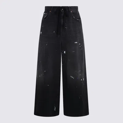 MM6 MAISON MARGIELA MM6 MAISON MARGIELA BLACK COTTON JEANS