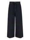 Mm6 Maison Margiela Wide-leg Cotton Jeans In Black