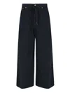Mm6 Maison Margiela Wide-leg Cotton Jeans In Black  