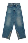 Mm6 Maison Margiela Shaded Regular Jeans With Split In Blue