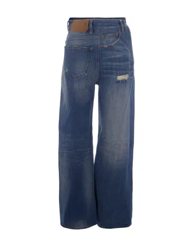 Mm6 Maison Margiela Distressed Jeans In Blue