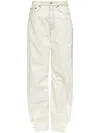 Mm6 Maison Margiela Ivory White Cotton Jeans In Neutral