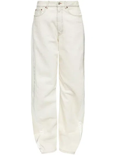 MM6 MAISON MARGIELA MM6 MAISON MARGIELA IVORY WHITE COTTON JEANS