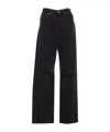 Mm6 Maison Margiela Cotton Pants With Oversize Draped Effect In Black