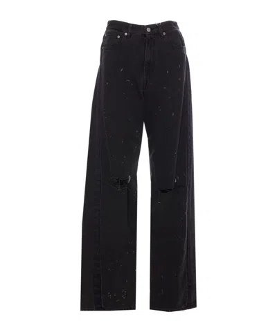 MM6 MAISON MARGIELA MM6 MAISON MARGIELA CUT-OUT DETAILED STRAIGHT-LEG JEANS