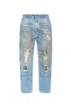 Mm6 Maison Margiela Mm6 By Maison Margiela Light Blue Cotton Jeans In Clear Blue