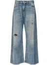 Mm6 Maison Margiela Jenas Wide Leg Woman Blue