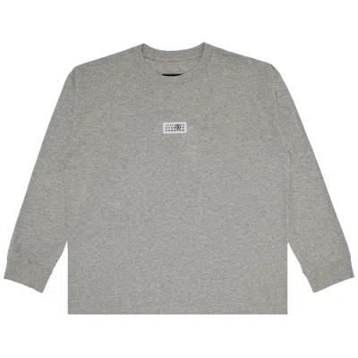 Pre-owned Mm6 Maison Margiela Jersey Long-sleeve T-shirt 'grey Melange' | Men's Size S