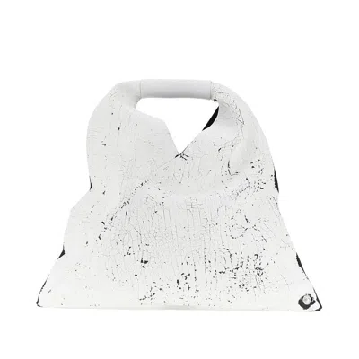 Mm6 Maison Margiela Jersey Mini Japanese Bag In White