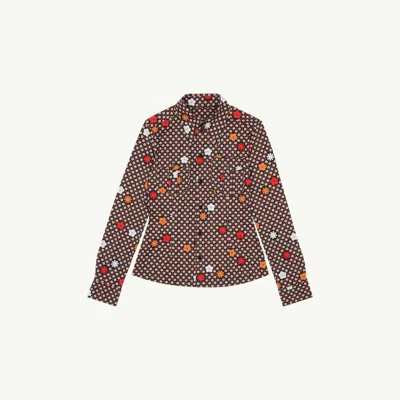 Mm6 Maison Margiela Jersey Shirt In Brown