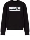 Mm6 Maison Margiela Black Unbrushed Sweat Jersey Sweatshirt In Black