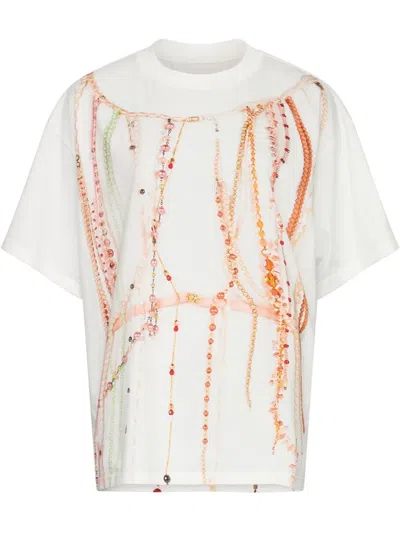 Mm6 Maison Margiela White Basic Jersey T-shirt