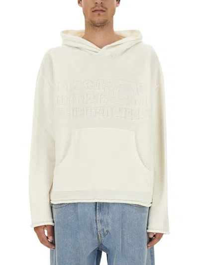 Mm6 Maison Margiela Jersey With Logo In Neutral