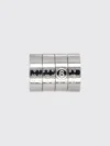 Mm6 Maison Margiela Silver Stacked Numeric Ring