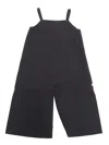 Mm6 Maison Margiela Poplin Short Jumpsuit With Shoulder Straps In Black