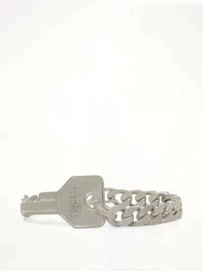 Mm6 Maison Margiela Key Bracelet In Silver