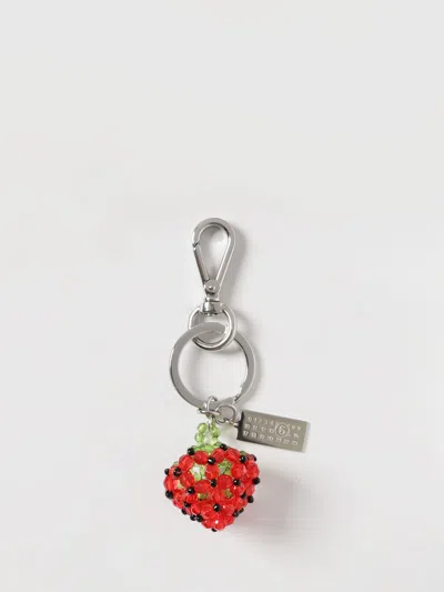 Mm6 Maison Margiela Key Chain Woman Color Red In White