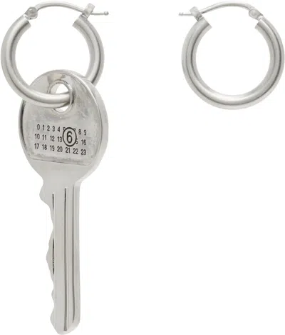 Mm6 Maison Margiela Key Earrings In Metallic
