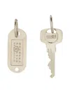 Mm6 Maison Margiela "key" Earrings In Silver