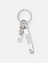 Mm6 Maison Margiela Key Keyring In Metallic
