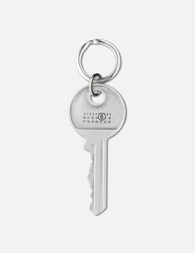 Mm6 Maison Margiela Key Keyring In Silver