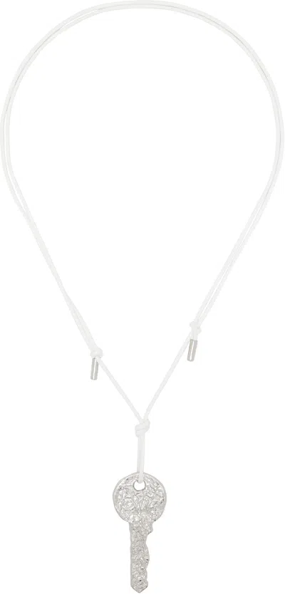 Mm6 Maison Margiela Key Necklace In Metallic