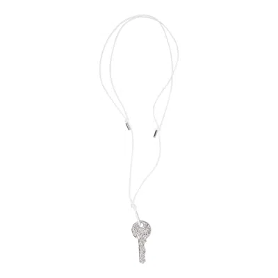 Mm6 Maison Margiela Key Pendant Necklace In Metallic