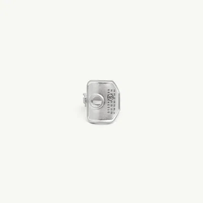 Mm6 Maison Margiela Key Ring In Silver