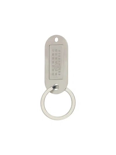Mm6 Maison Margiela Key Ring In Palladio Buratatto
