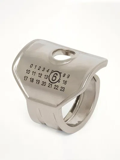Mm6 Maison Margiela Key Ring In Silver