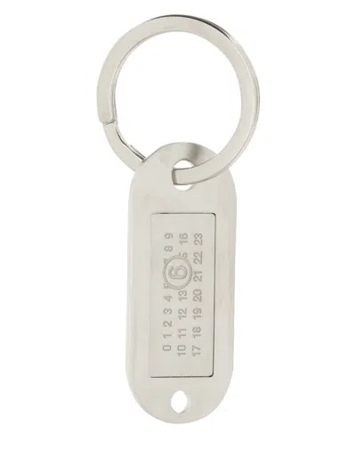 Mm6 Maison Margiela Keychain Numeric In Silver