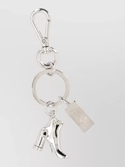 Mm6 Maison Margiela Keyring In Metallic