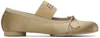 Mm6 Maison Margiela 'anatomic' Satim Ballet Flats In Beige