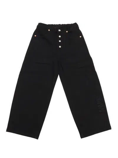 Mm6 Maison Margiela Kids 5 Pockets In Black