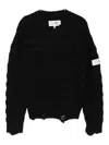 Mm6 Maison Margiela Kids Black Sweater In Black
