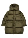 Mm6 Maison Margiela Kids Coat With Logo Application In Green