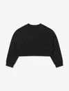 MM6 MAISON MARGIELA KIDS CROPPED LOGO SWEATSHIRT 10 YRS BLACK