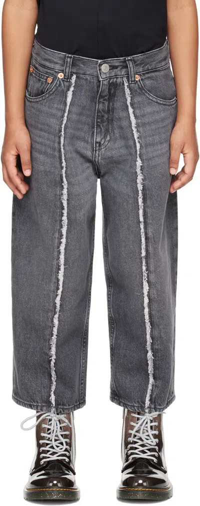 Mm6 Maison Margiela Kids Gray 5 Pockets Jeans In M602