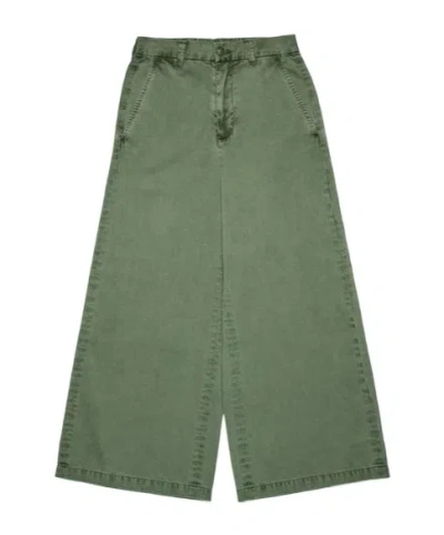 Mm6 Maison Margiela Kids Logo Embroidered Trousers In Green