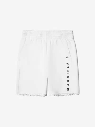 Mm6 Maison Margiela Babies' Little Kid's & Kid's Logo Sweat Shorts In White