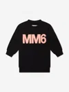 Mm6 Maison Margiela Kids Logo Sweater Dress 8 Yrs Black In Black
