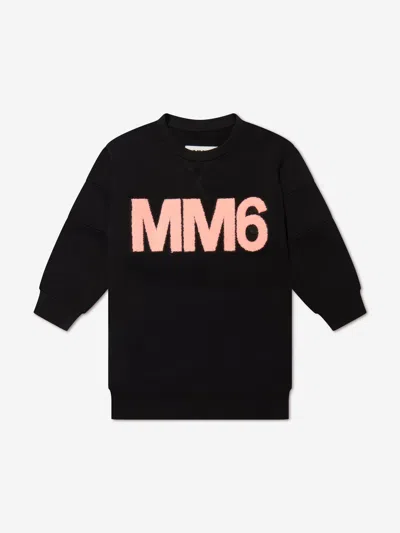 Mm6 Maison Margiela Babies' Kids Logo Sweater Dress 8 Yrs Black