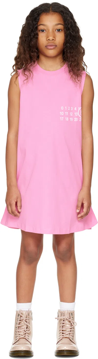 Mm6 Maison Margiela Kids Pink Tank Dress In M6308