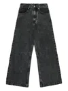 Mm6 Maison Margiela Kids Straight Jeans In Gray